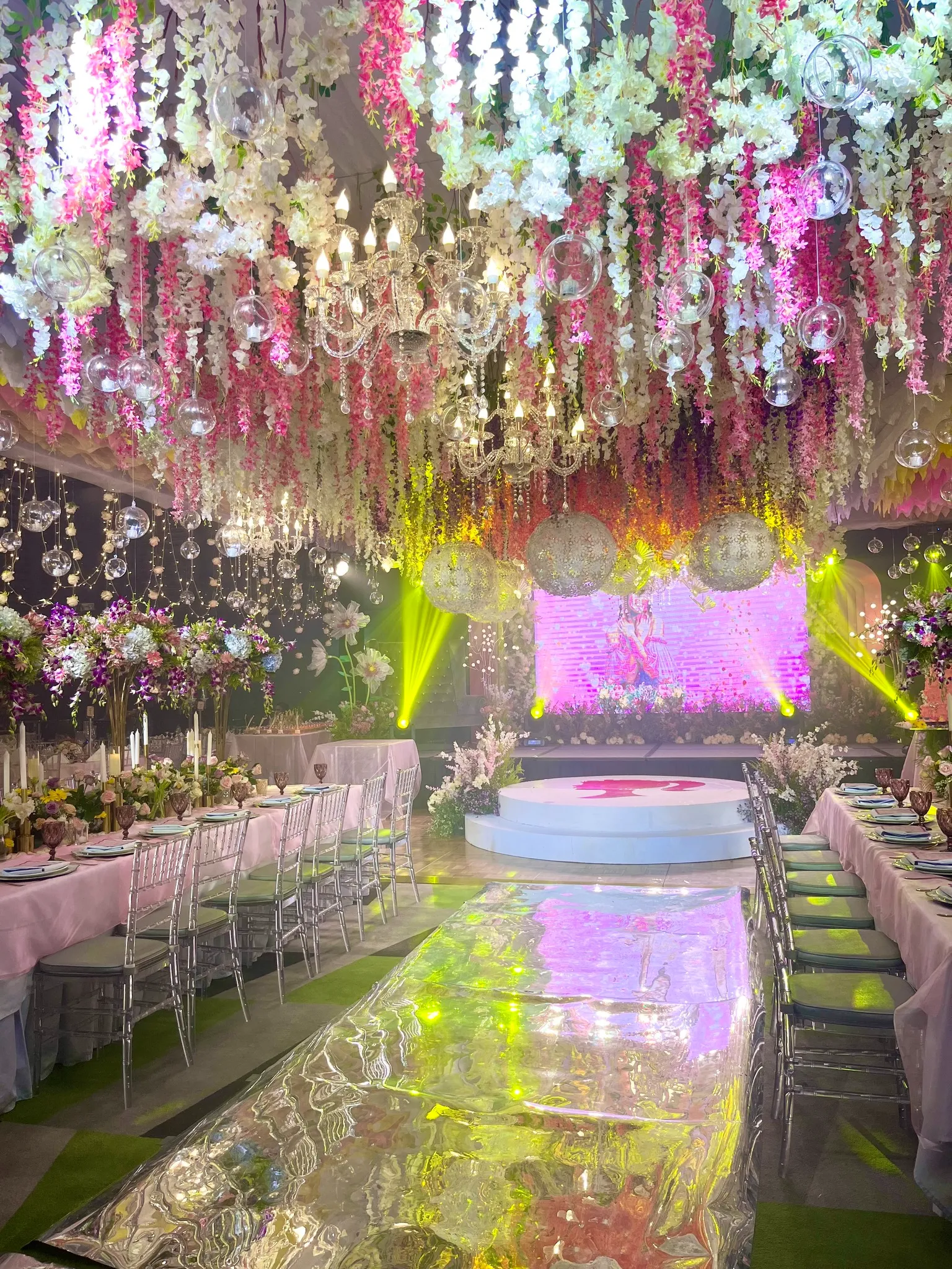 Ballroom with banquet setup